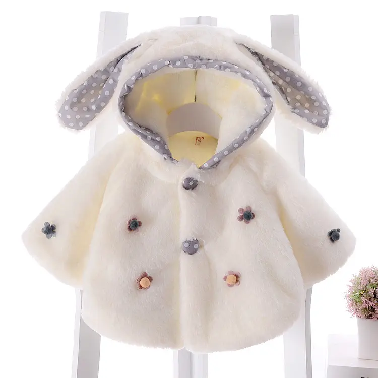Winter new Children's clothing baby girl's coats thick pink fur jackets plush hoodie jacket