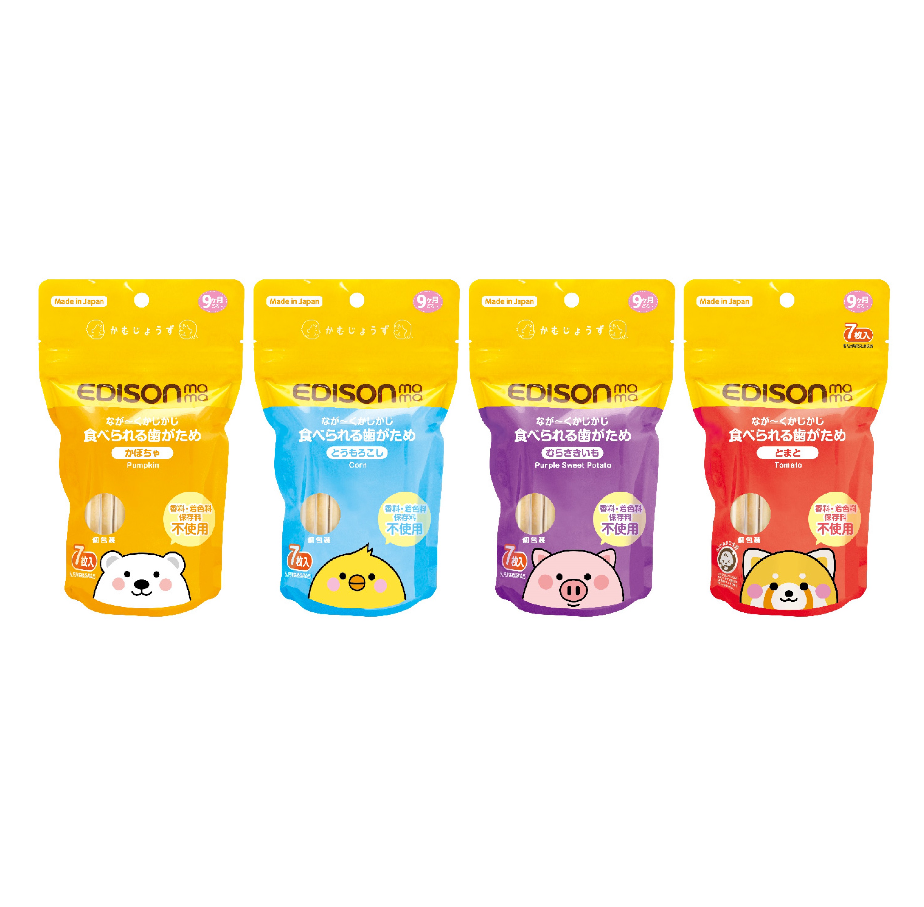 Japan no artificial flavors soothe teething gums food set baby