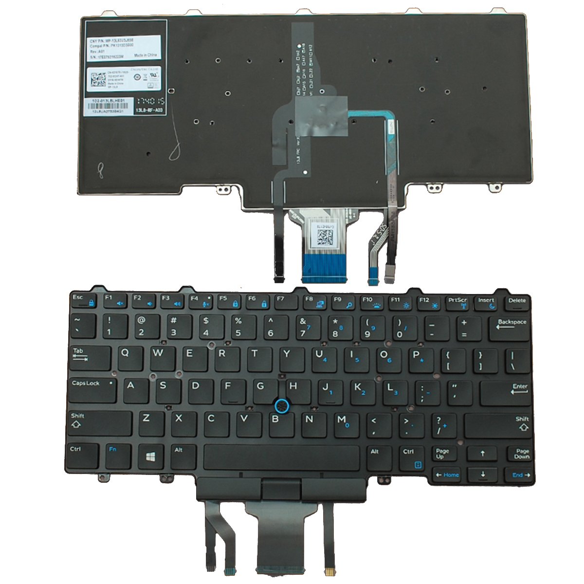 Клавиатура ноутбука США для Dell Latitude E5450 E5470 E7450 E7470 16031502186 0D19TR с подсветкой с Pointstick клавиатурой