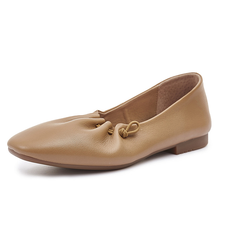 Autumn New Soft Bottom Genuine Leather Moccasins Low Platform Loafers Women Bow Flat Shoes