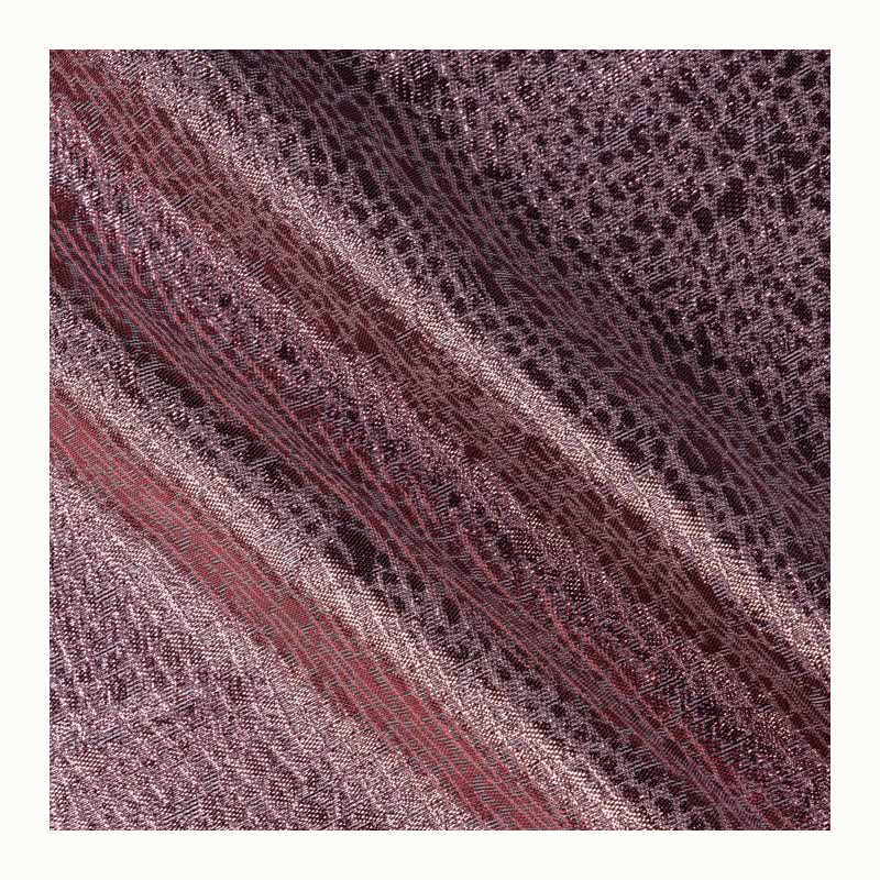 Smooth pearl luster 48%silk 52%leather 200535 purple silk -leather floral fabric