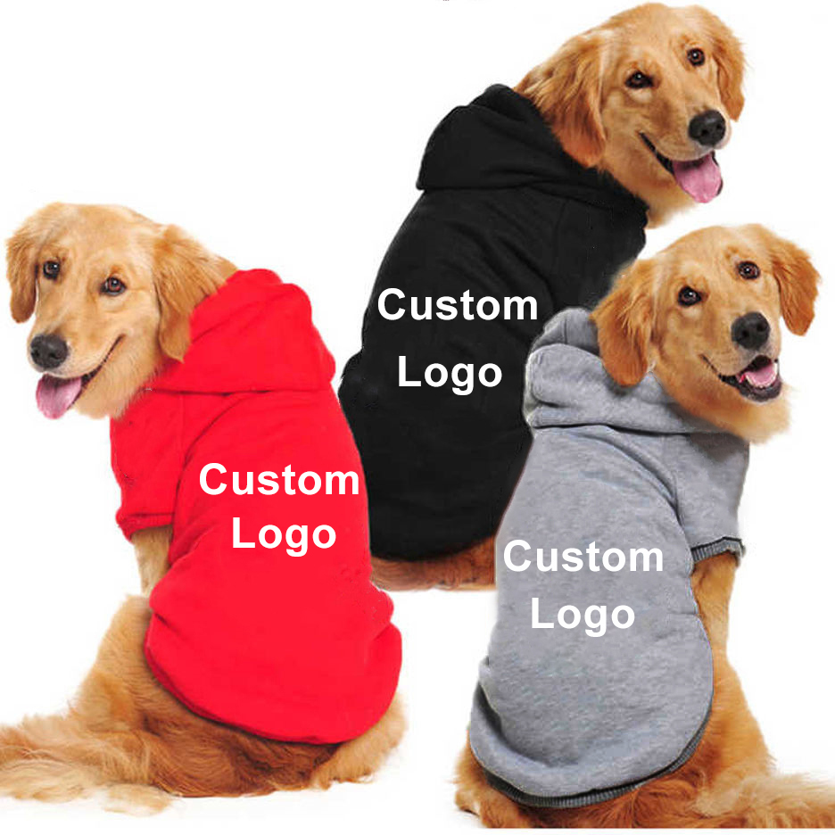 Wholesale Small Big Blank Custom Dog Hoodie Warm Soft Large Designers Dog Clothes Sweatshirt Plain Hoodies For Dogs