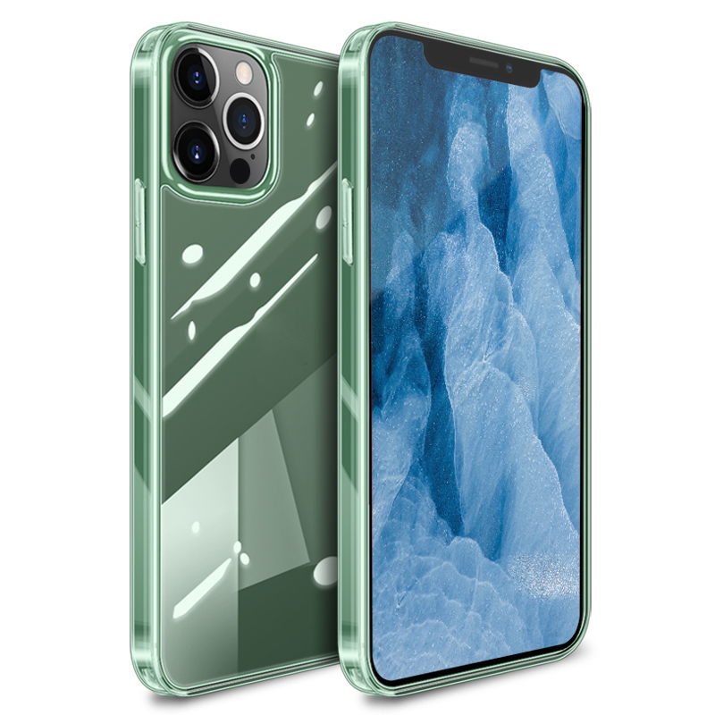 TPU clear tempered glass phone back shell shockproof phone case for iphone 13