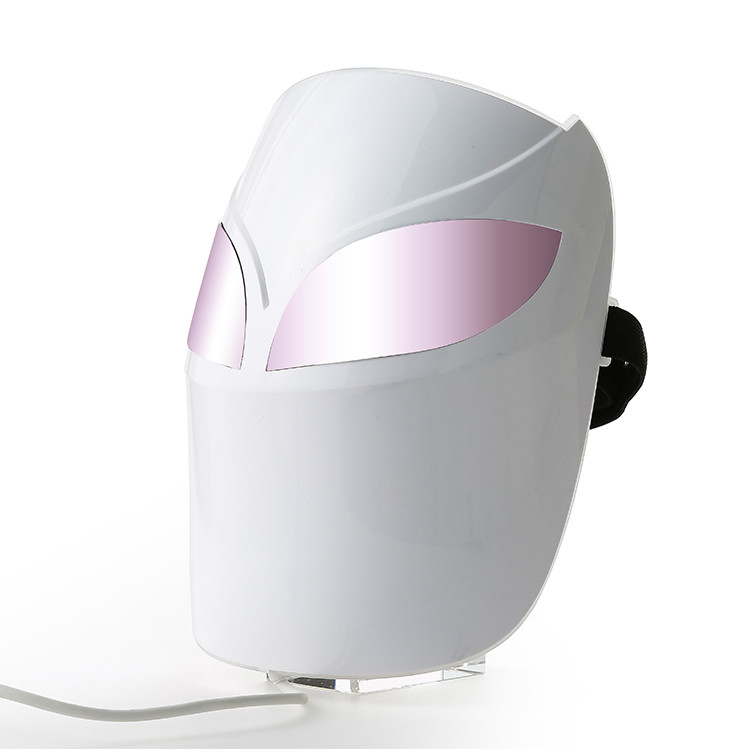 Led facial mask therapy with eye massager photon 7 colors light face soft