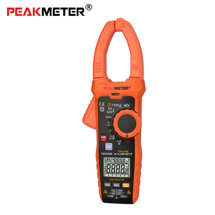 Цифровой мультиметр PEAKMETER PM2028B, 1000A измеритель тока, сопротивления, частоты, емкости, температуры