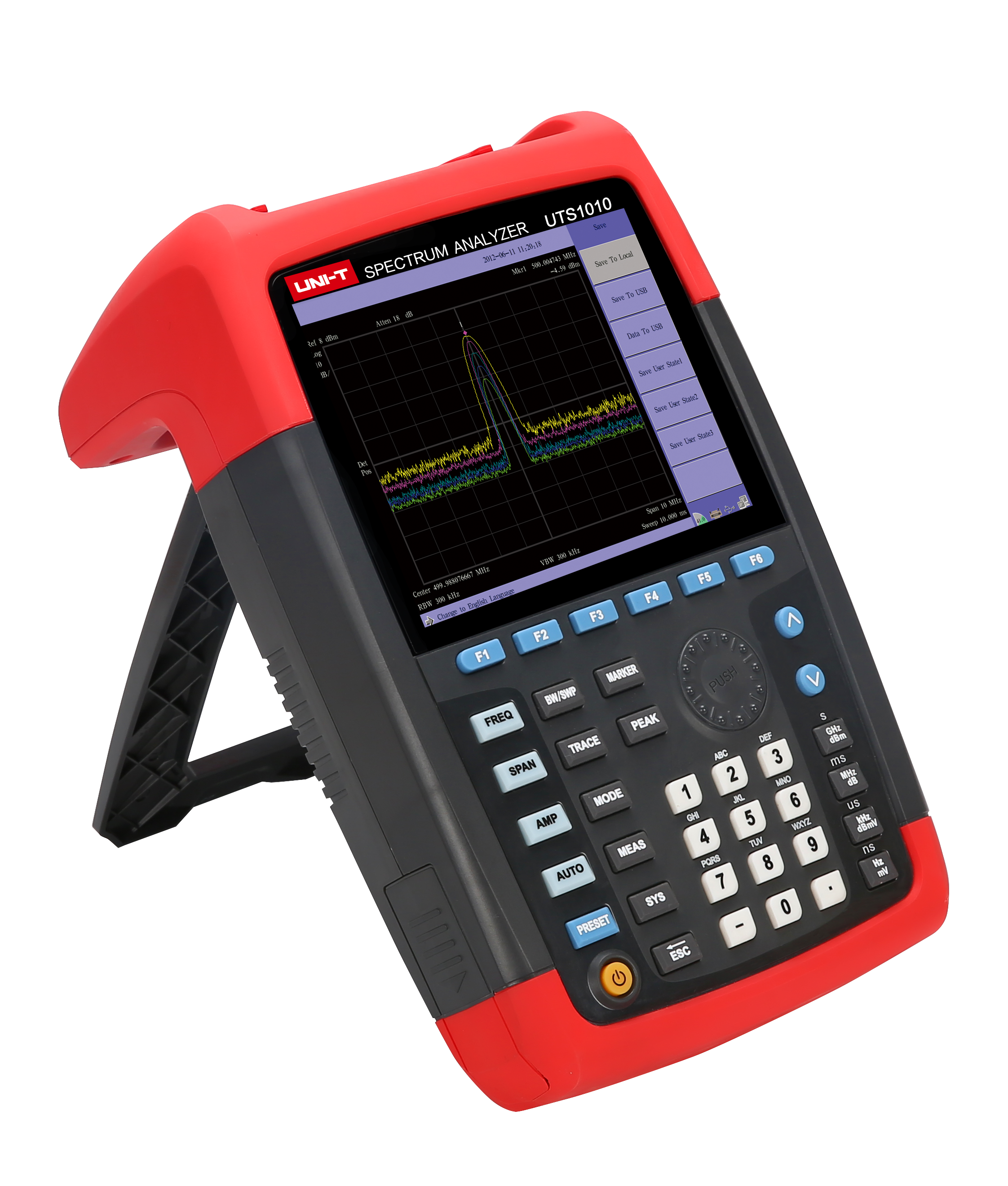 Продажа Продвижение UNI-T UTS1010 ручной анализатор спектра; 9 кГц до 2 ГГц анализатор спектра, 1 Гц разрешение, USB связь