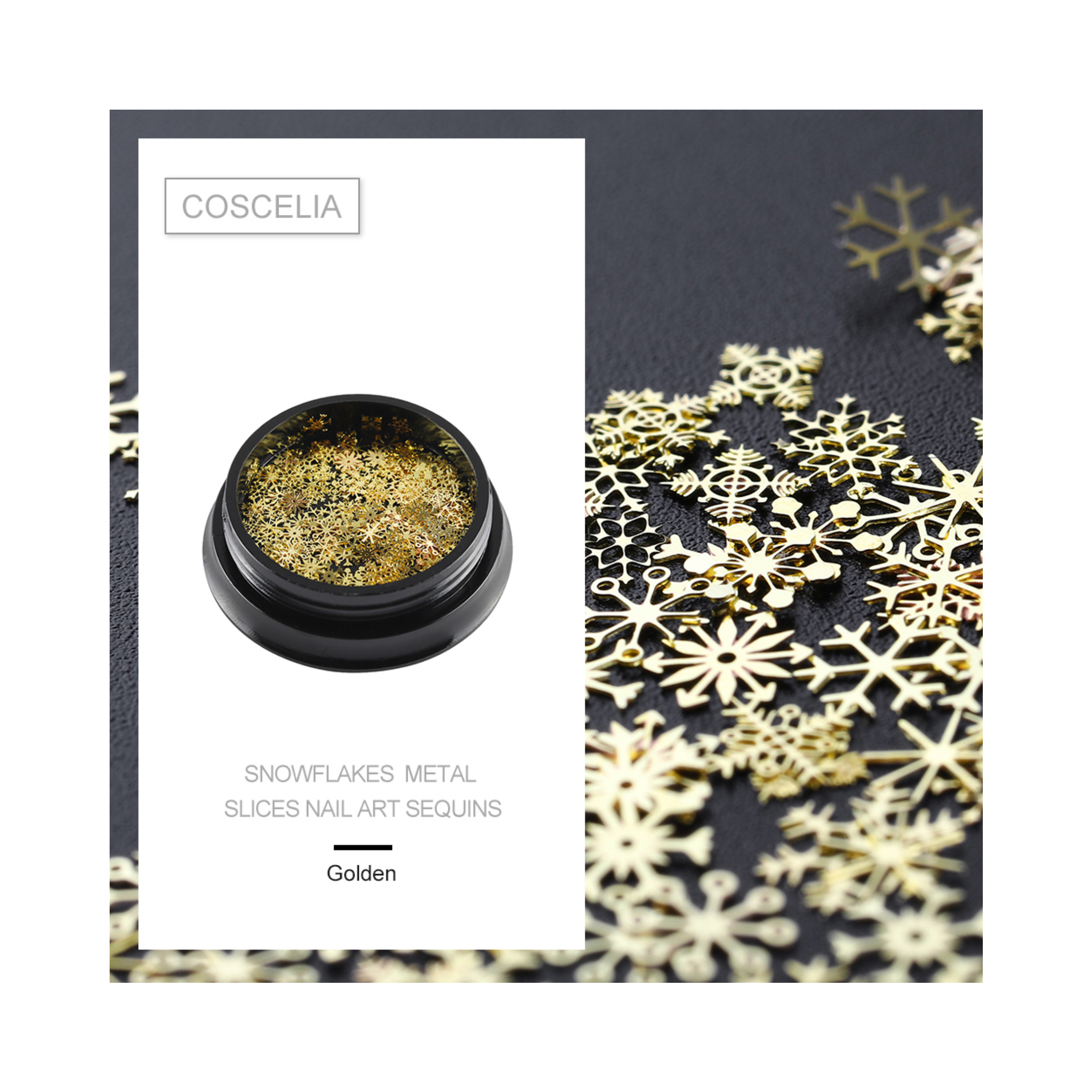 COSCELIA Горячая продажа Золотая Снежинка Украшение Стразы Рождественский подарок