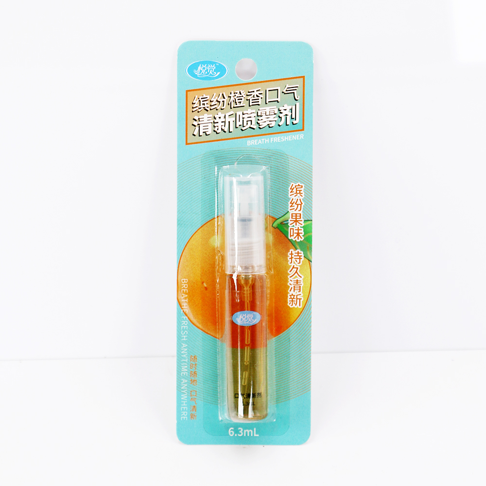 Wholesale Orange Breath Freshener Spray Fruit Mouthwash Fresh Spray Orange Flavour Oral Mouth Spray