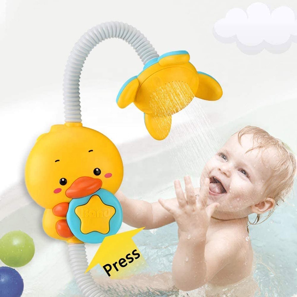 Baby Bath Toys for Kids Duck Bath Sucker Shower Electric Spray Water Toys for Toddlers Outside Pool Bathtub Toys Sprinkler