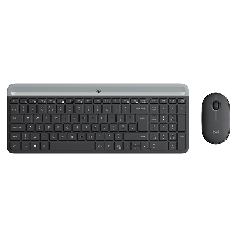 Оригинальная упаковка, ультратонкая беспроводная клавиатура и мышь Logitech MK470, комбинированная ультратонкая Бесшумная беспроводная клавиатура и мышь
