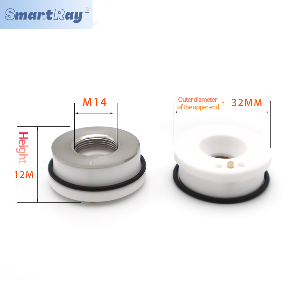 Raytools D32mm M14 H12mm Fiber Laser Head Spare Parts Nozzle Holder Laser Ceramic Ring