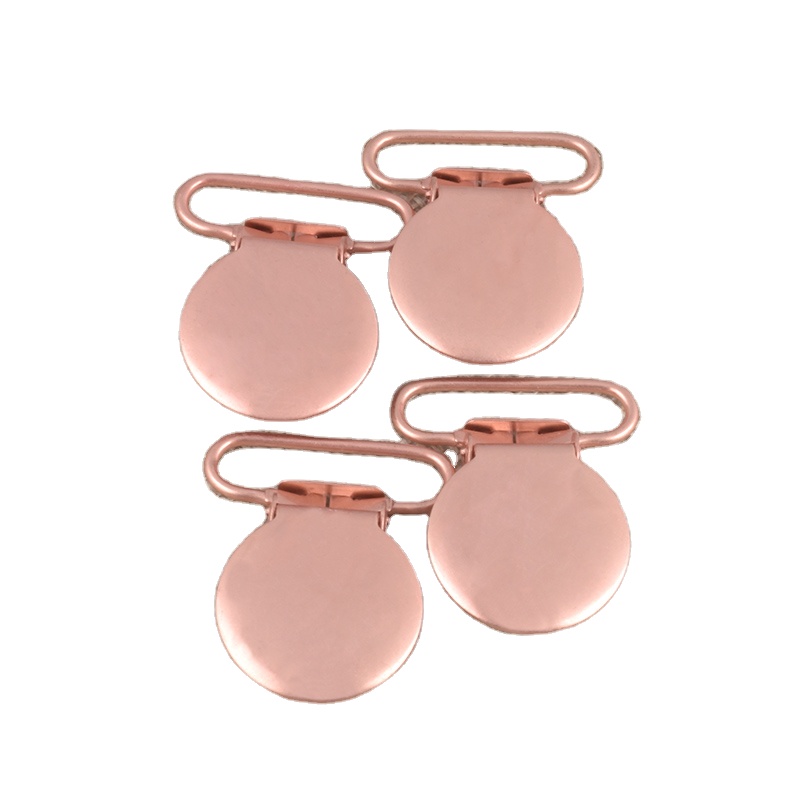 Customized 25mm Round Suspender Clip Metal Pacifier Clip for Clothes Accessories