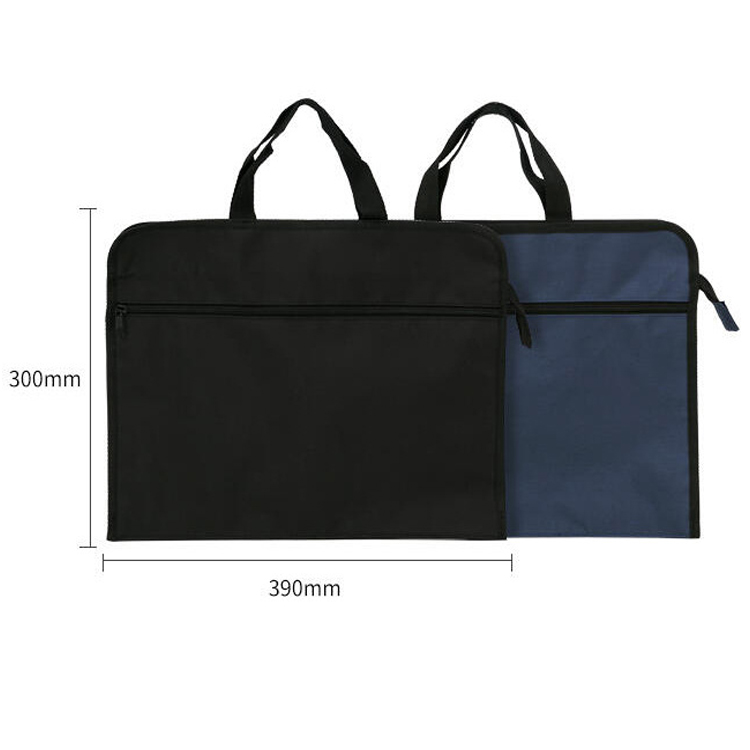 Oxford cloth officer's waterproof zipper document hand bag a4 travel business briefcase tote bags for laptop and documents