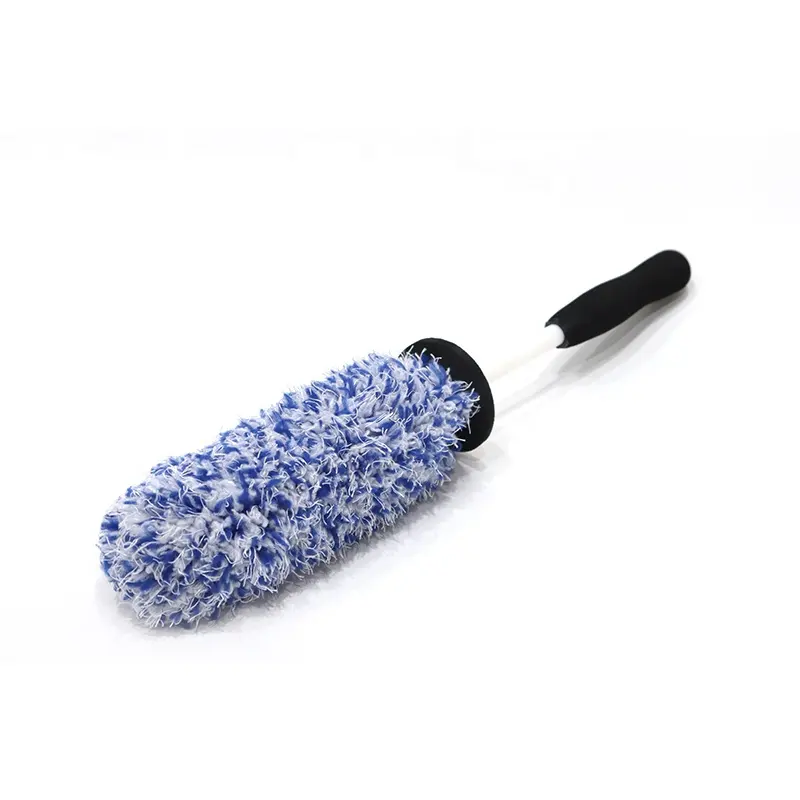 AUTO TIGER Blue Microfiber Car Tire Wheel Hub Washing Cleaning Detailing Brush For Auto Care