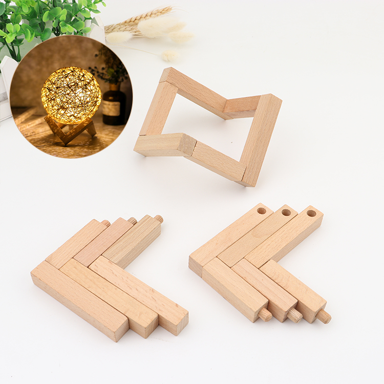 Bracket Moon Card Lamp Wooden Holder For Home Decoration