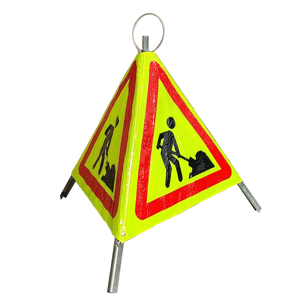 road safety usage construction site emergency reflective warning triangle Faltsignale