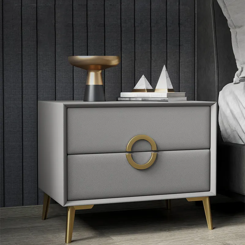 Mmodern минималистские плавающие тумбочки из нержавеющей стали с выдвижным ящиком мебель для спальни