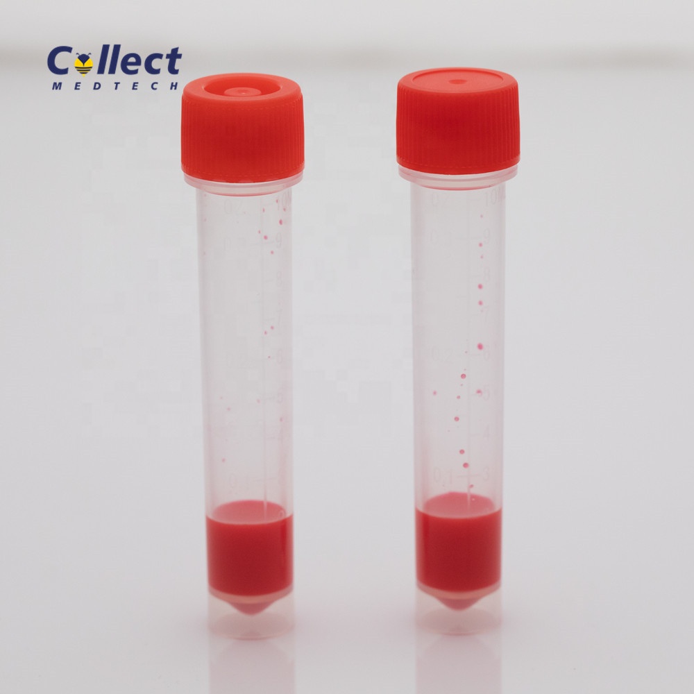 10ml DNA saliva throat nasopharyngeal swab collect transport tubes with graduation