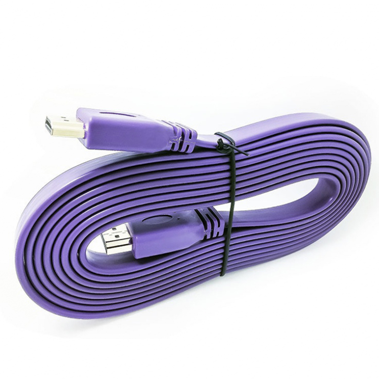2019 высокоскоростной плоский HDMI-кабель с поддержкой Ethernet 4K 3D 2160p 1440p 1080p и Full HD
