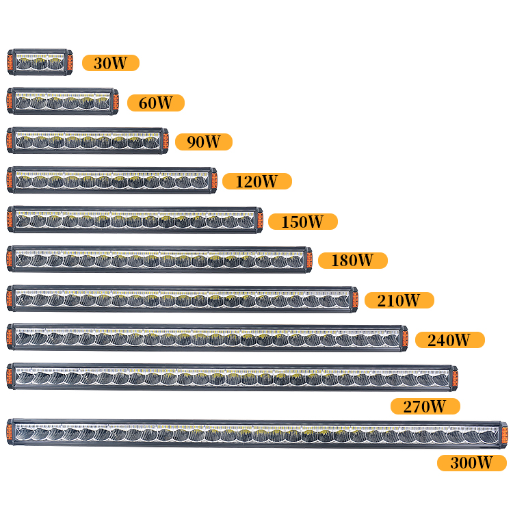 Single Row slim strobe Straight roof led light bar offroad 4x4 Spot Combo Beam 7" 12" 17" 22" 27" 32" 37" 42" 47" 52 inch