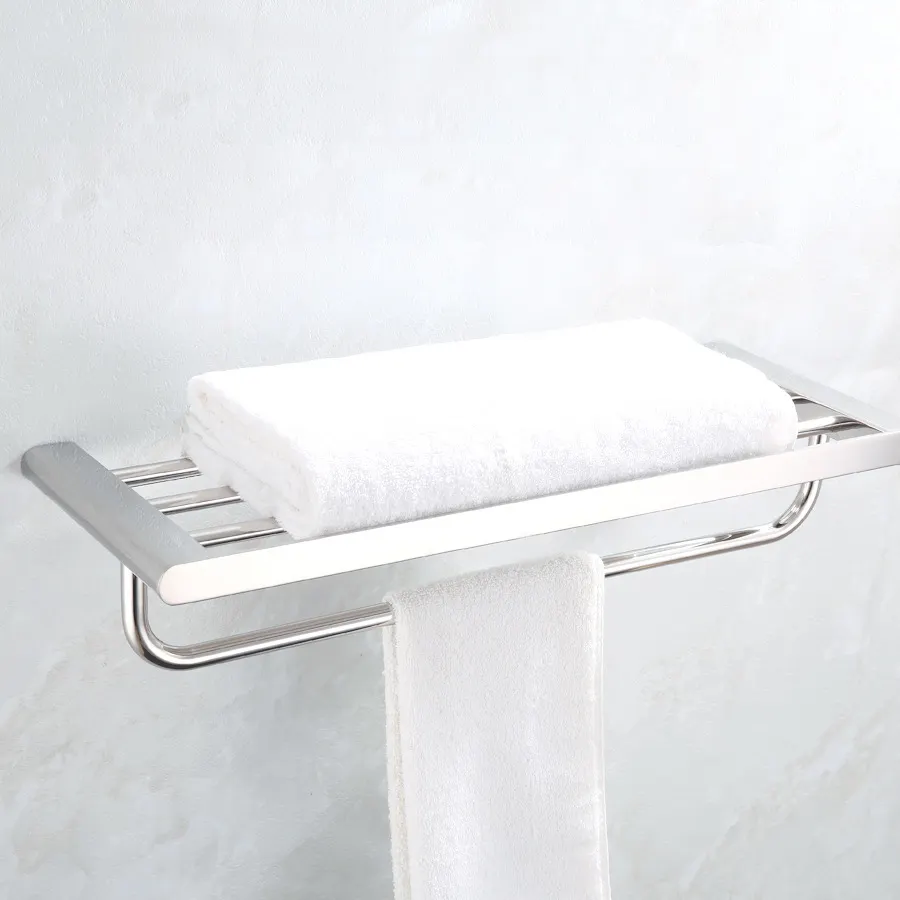 Brushed Nickel Wall Mounted Bathroom Accessories Stainless Steel Towel Rack Bar Paper Roll Holder