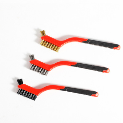 3pc Mini Wire Brush Set brass brush Cleaning set for Welding Slag and Rust brass cleaning brush