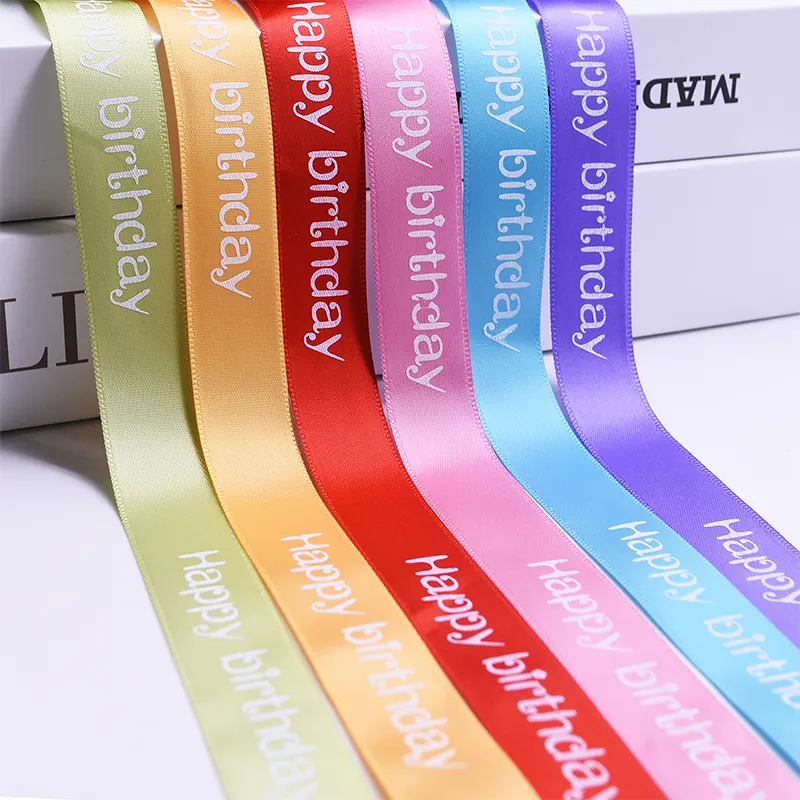 Hot Sale Decorative Polyester Satin Ribbon With Plastic Roll Packing