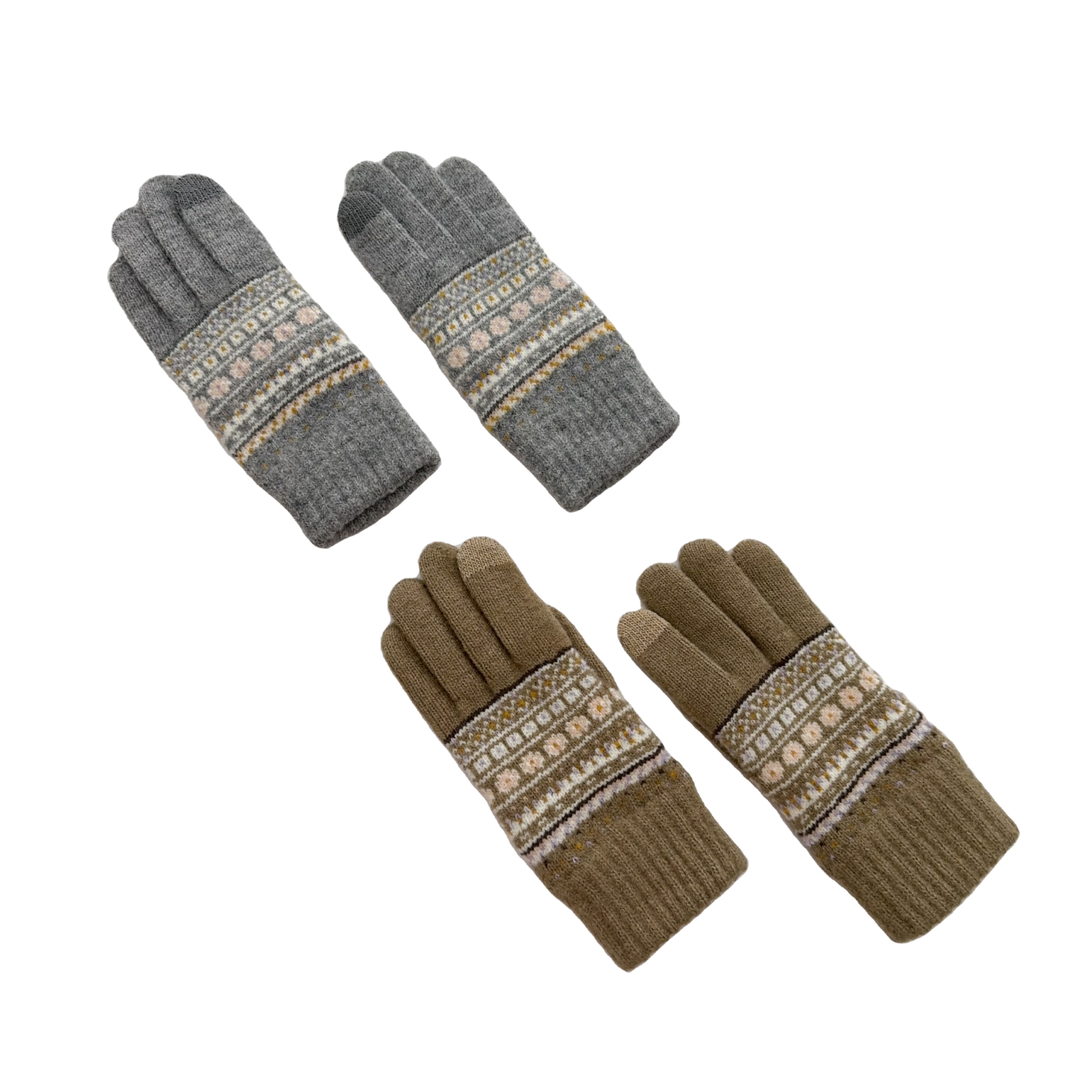 SHIMASEIKI WHOLE GARMENT Ladies' Exquisite Jacquard Gloves Inner Woolen Gloves Winter Casual Lightweight Gloves