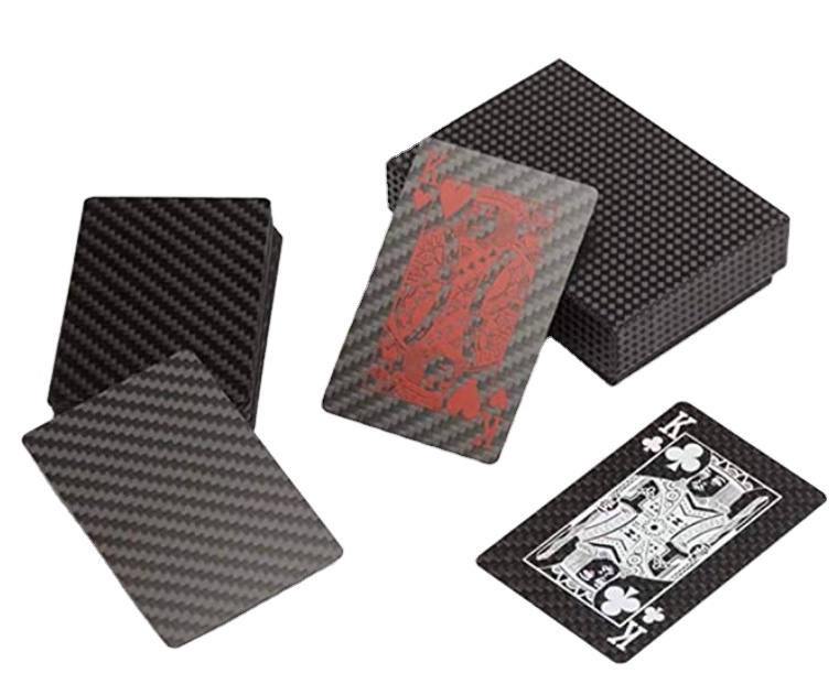 New Products Party Game Custom Game Poker 3K Twill Cards Real Carbon Fiber Playing Cards