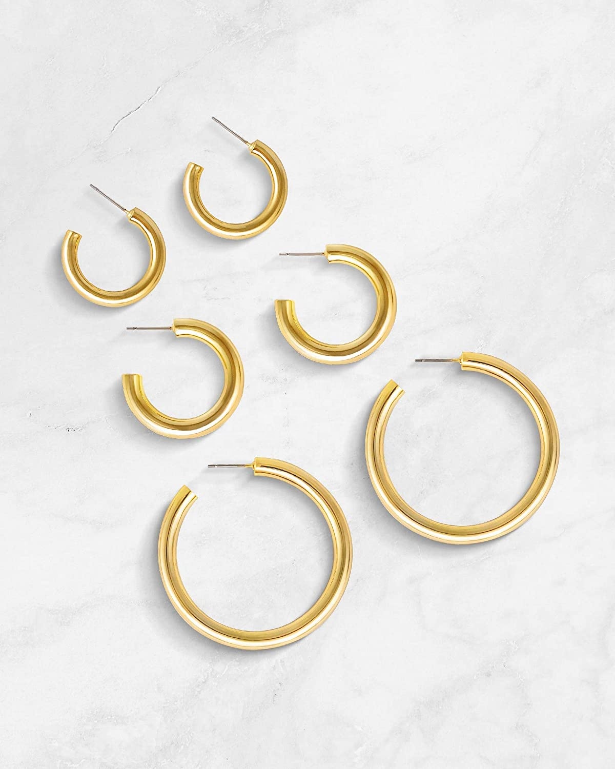 Custom popular yellow gold plated earring jewelry hoop huggie earrings for women