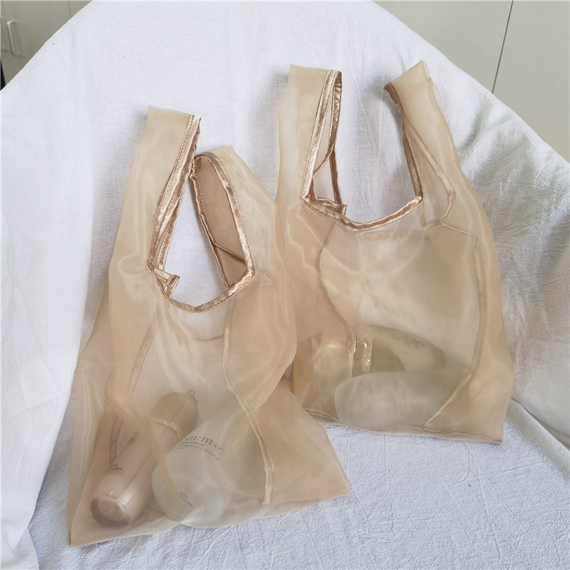 Chuanghua Wholesale High Quality Luxury Stripe Organza Tote Bag Organza Clothing Fabric Packaging For Wedding