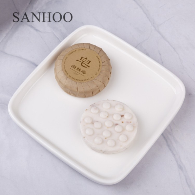 Товары для комфорта в отеле SANHOO из Китая, роскошные гостиничные мыло 20 г и туалетные принадлежности в экологичной упаковке