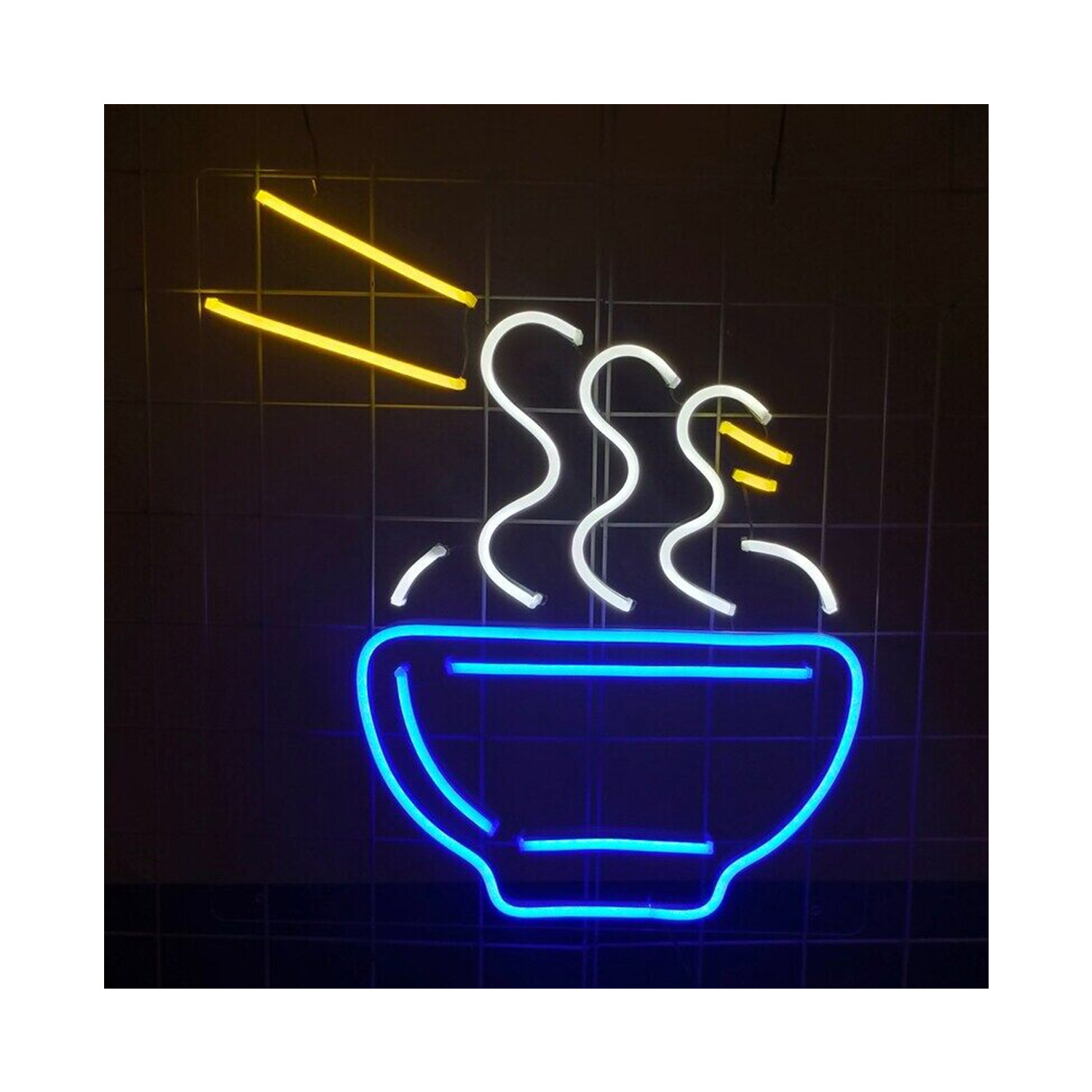 Noodles neon light LED neon light sign, artistic neon light sign decoration, LED neon light customized night light