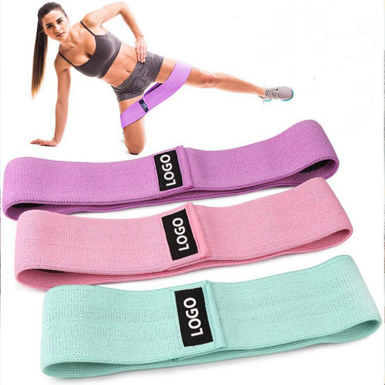 Cloth bulk fabric hip resistance bands wholesale for legs and butt banda de resistencia gym strap gym booty thigh exercise bands