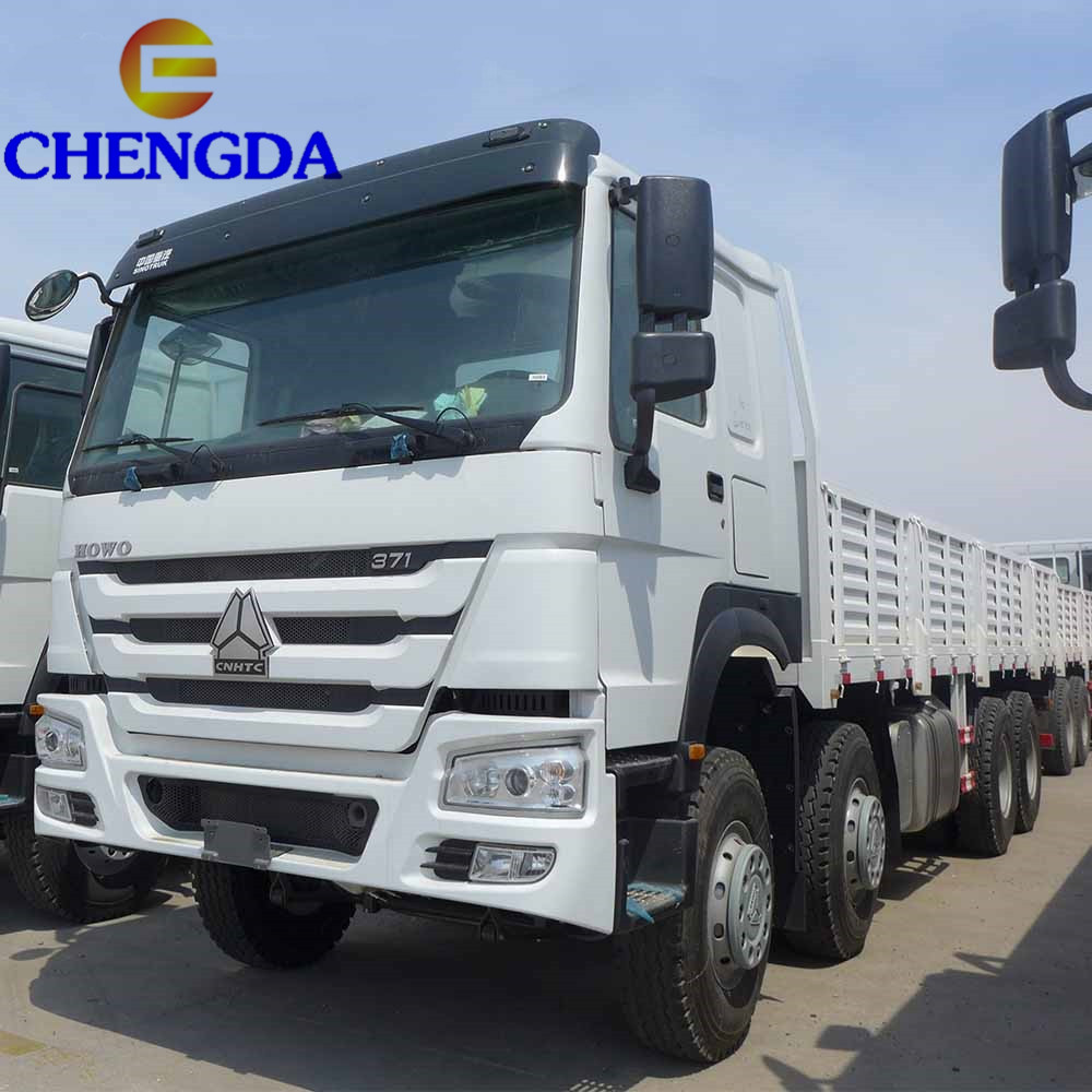 Hot sale High Quality Sinotruk 371hp HOWO 8X4 12 Wheeler cargo truck trailer flat bed truck