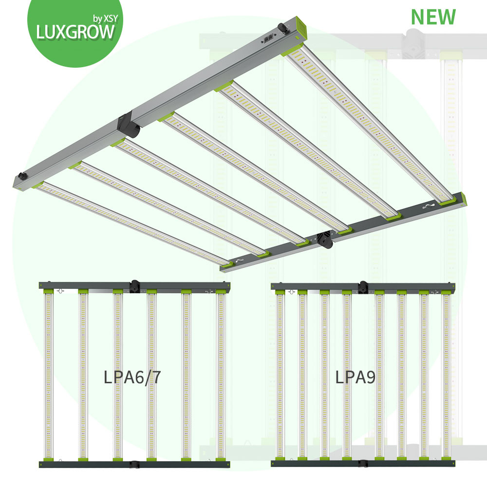 Luxgrow Cost-effective Foldable Grow Light LED Full Spectrum 6/8 bars 640w 720w Hydroponic 1000w LED Grow Light for Indoor Plant