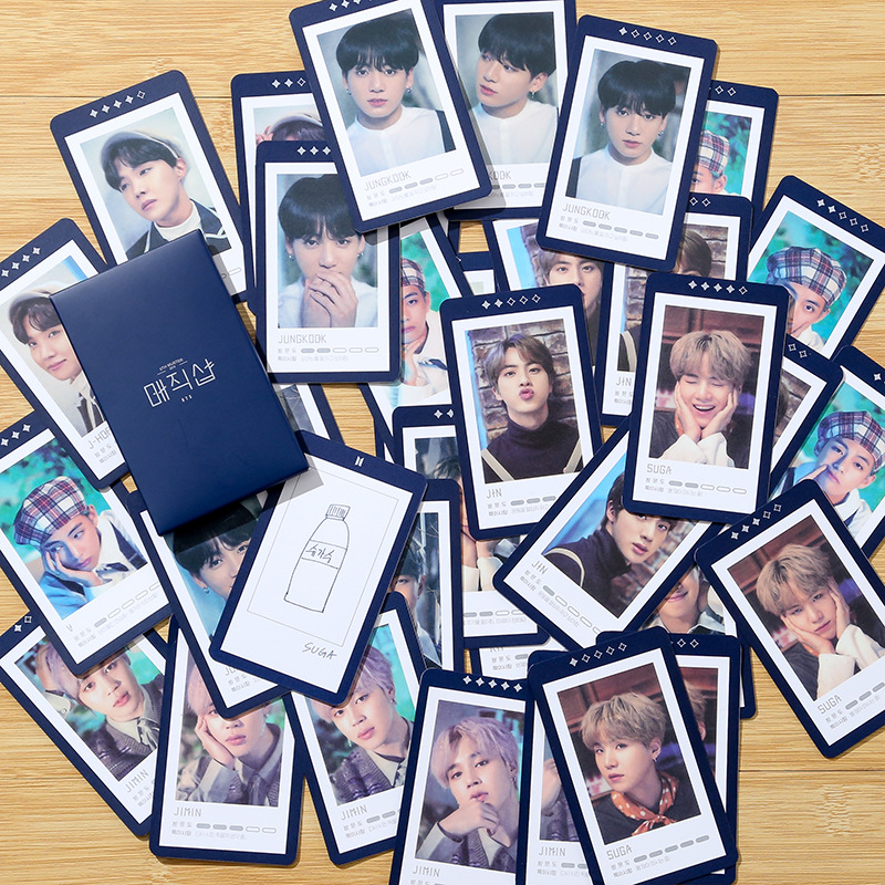 2021 Korean New Trendy Official Bts Merchandise Kpop Bts Photocards Set With Card Sleeve