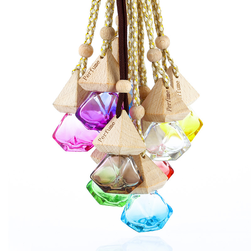 Empty Glass Car Air Freshener Perfume Bottle Fragrance Waterproof Car Diffuser Bottle