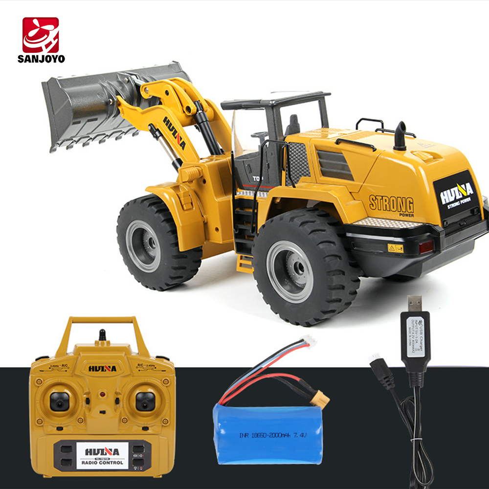 Huina 583 1583 1:14 2,4 ГГц 10 канальный rc модели бульдозера Cat для с пультом дистанционного управления для детей, игрушки для мальчиков бульдозера с фронтальным погрузчиком