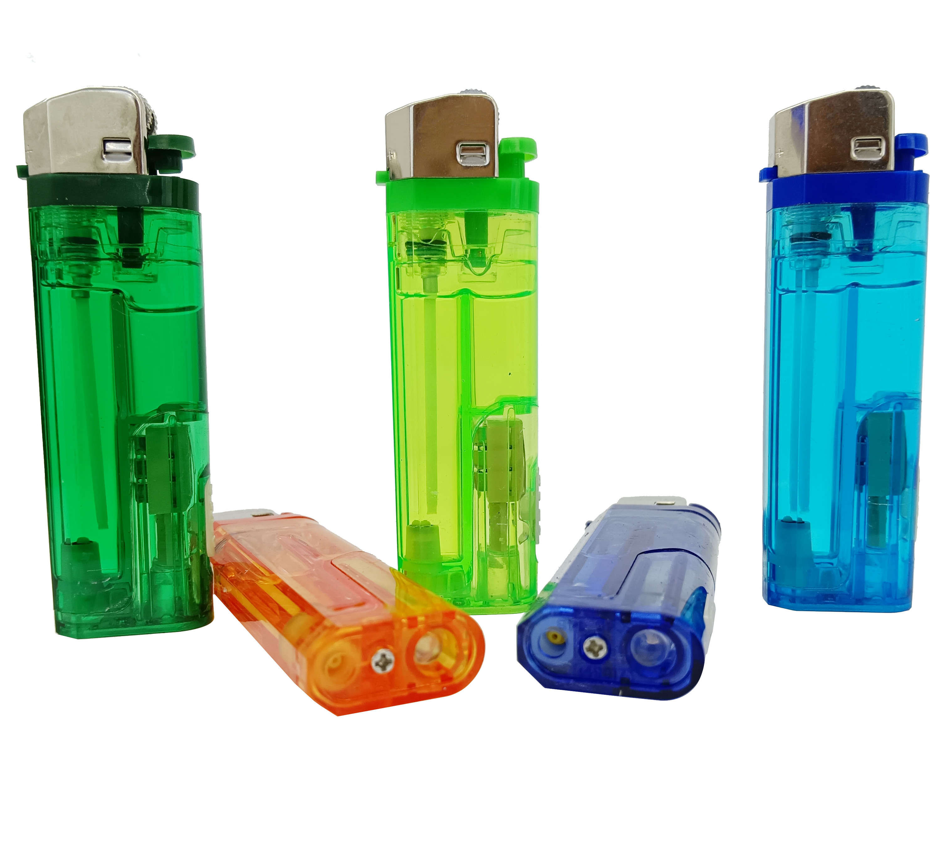 Led Lighter with Custom logo Smoking Accessories Refillable Butane Gas