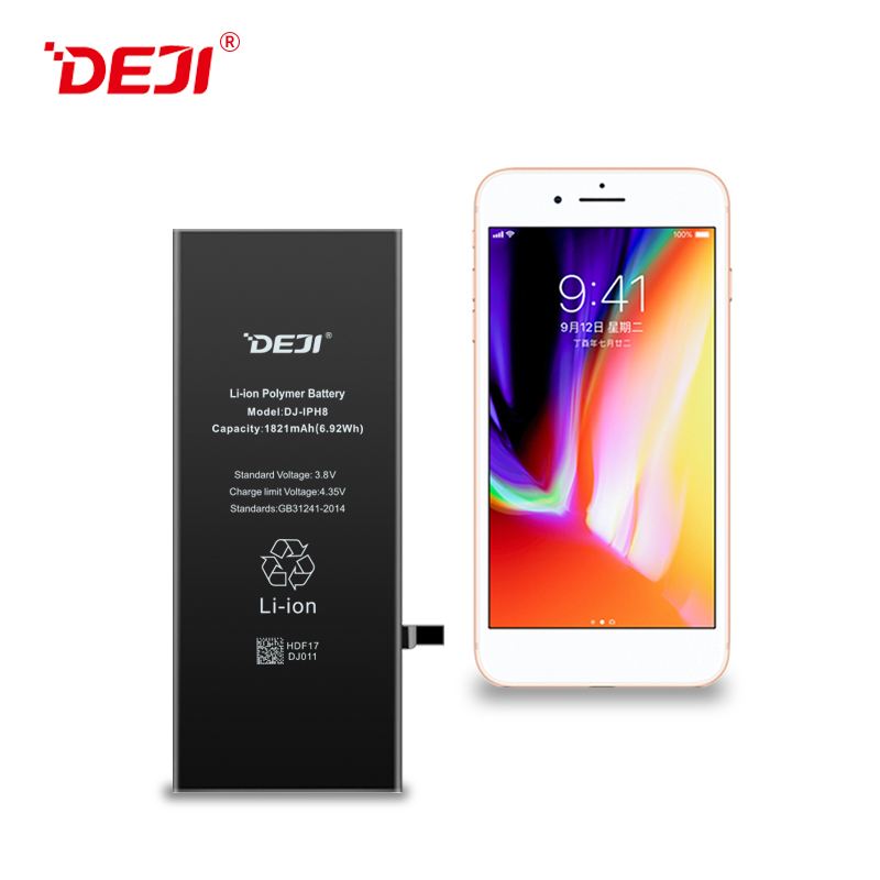 DEJI UN38.3 original mobile battery for bateria iPhone 8 repair akku
