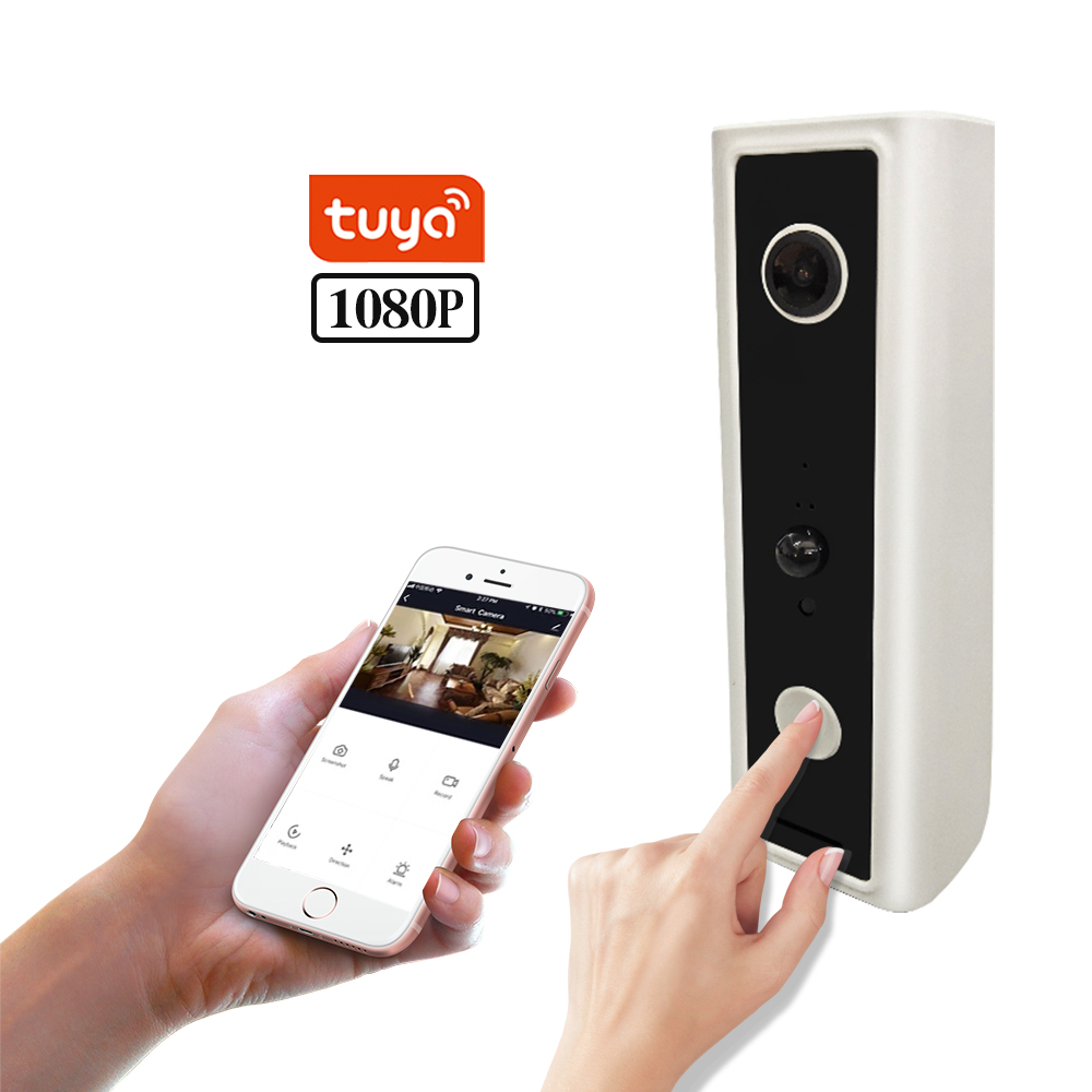 Tuya Smart 1080P видео Wi-Fi беспроводной дверной звонок ip-камера видеонаблюдения с поддержкой Wi домашняя система ночного видения дверной Звонок