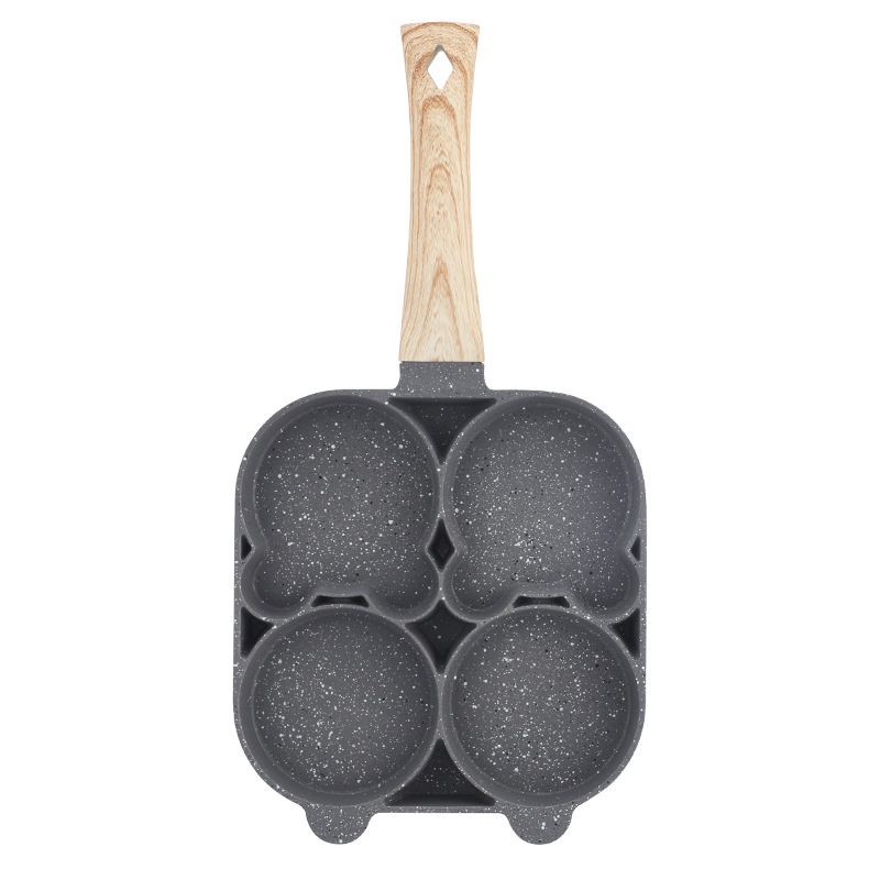 The Fine Quality Aluminum Alloy Cookware 4-Hole Omelette Pan Fried Egg Pan