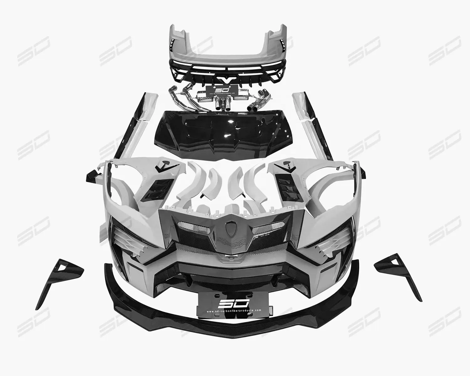 Mansori Style Body kit 2018-2019 Dry Carbon Fiber Car Bumper For Lambor URUS Body kits