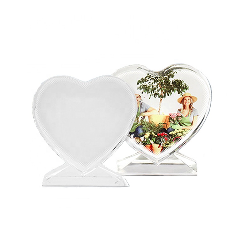 BXP13 Love Screen Crystal Photo Frame Sublimation Printing Image Customized Crystal Trophy