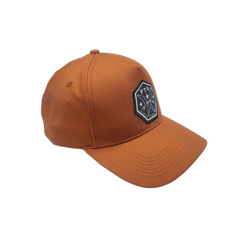 low moq custom metal logo woven patch 5 panel 2 two tone baseball cap hats