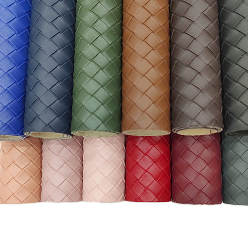 Factory direct sales wholesale woven leather style artificial leather cotton velvet primer used to make table mat bag bow