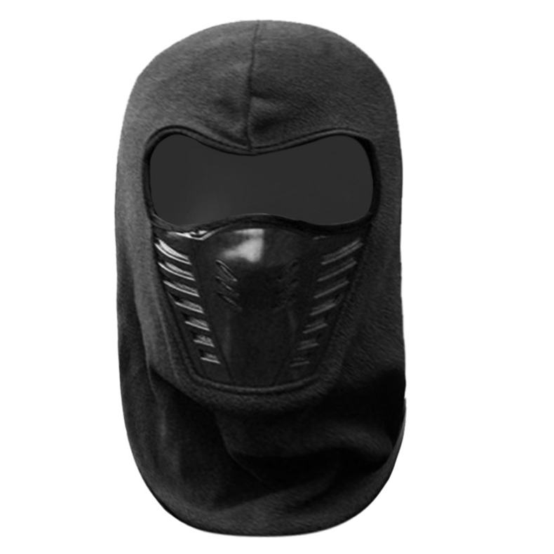 Motorcycle Warm Full Face Mask Balaclava Hood Rubber Breathable Vent Thermal Fleece Lined Windproof Anti Dust For Ski Mask