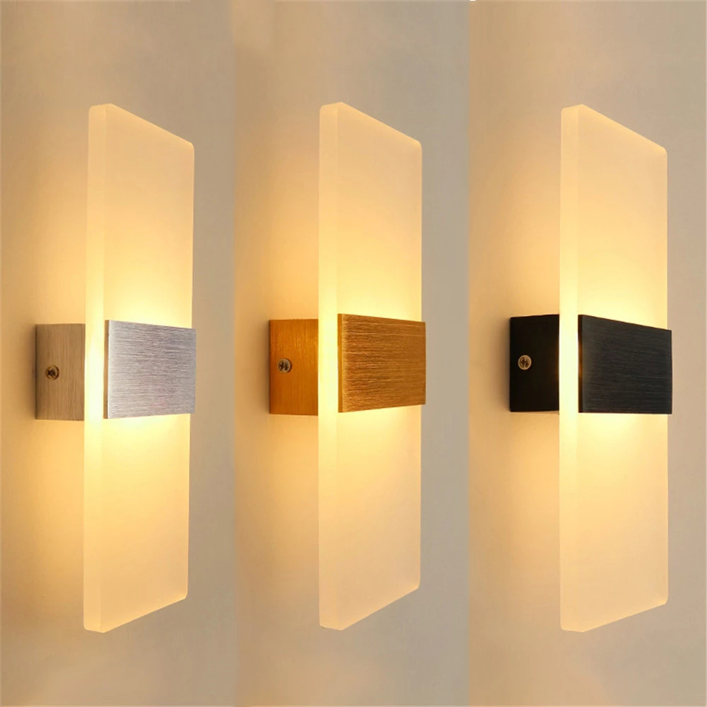 Led Acrylic Wall Lamp AC85-265V warm white Bed Room bedside Living Room interior wall light, Indoor wall lamp