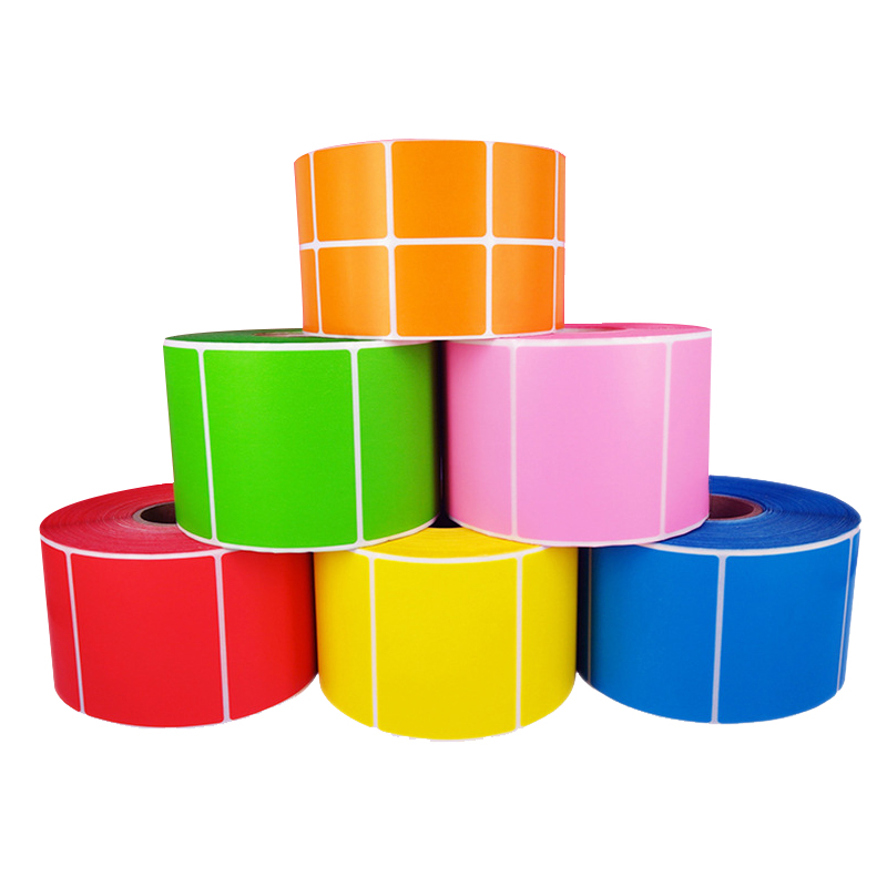 Customized colorful blank paper thermal stickerl printing roll label